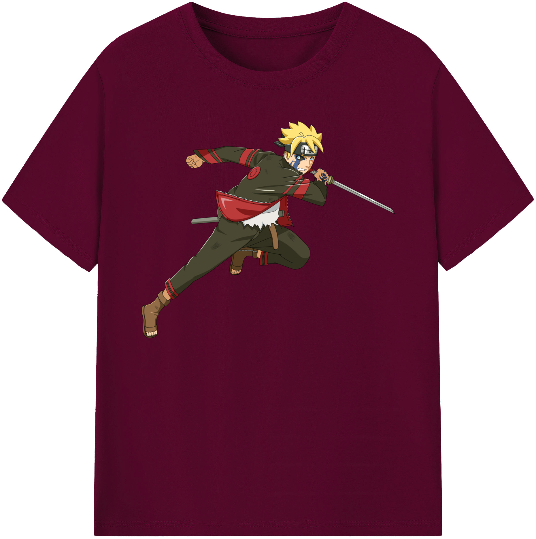 （画像用） NARUTO -ナルト- うずまき ボルト Uzumaki Boruto レディースカジュアルプリントTシャツ（綿100％）